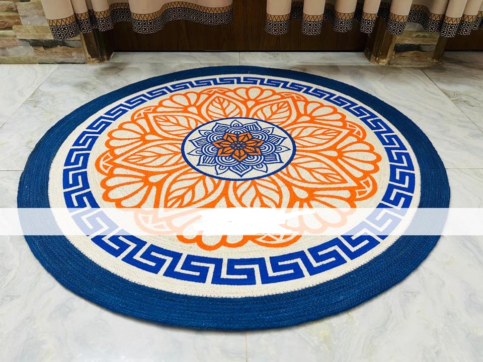 Handcrafted Round Decorative Rug