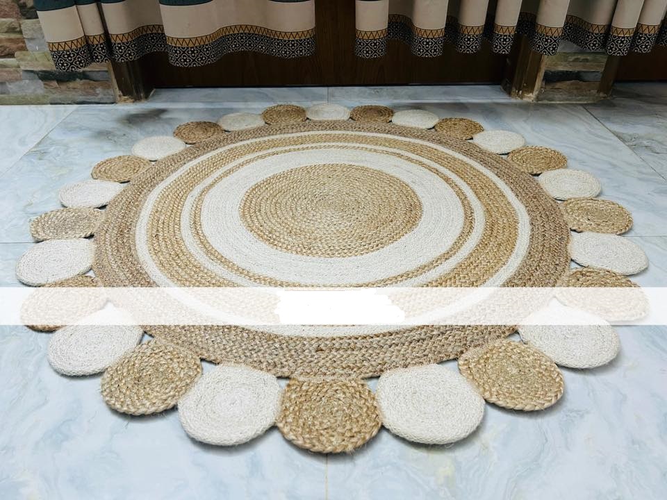 Handwoven Jute Sunflower Rug