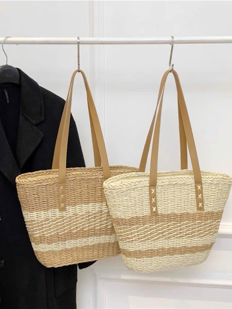 Woven Straw Handbag