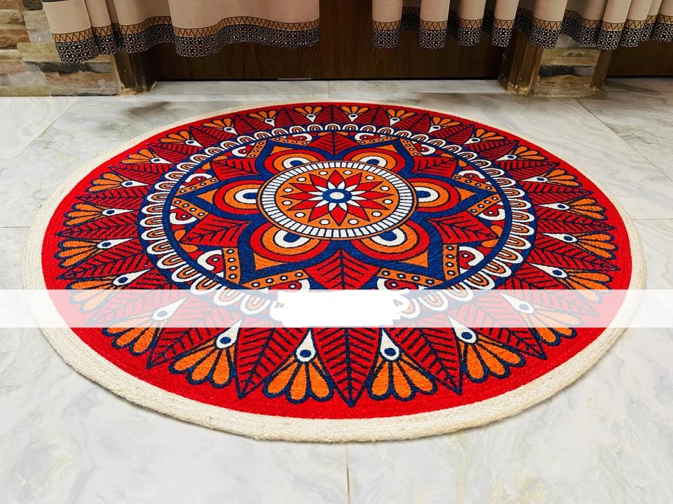 Mandala Pattern Round Rug