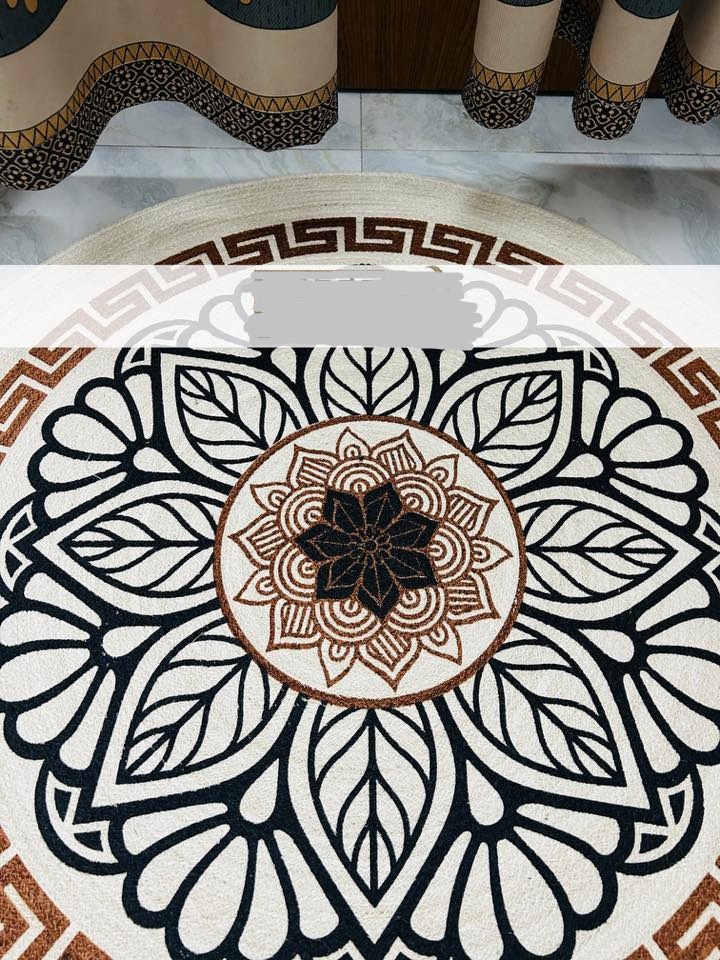 Mandala Pattern Round Rug