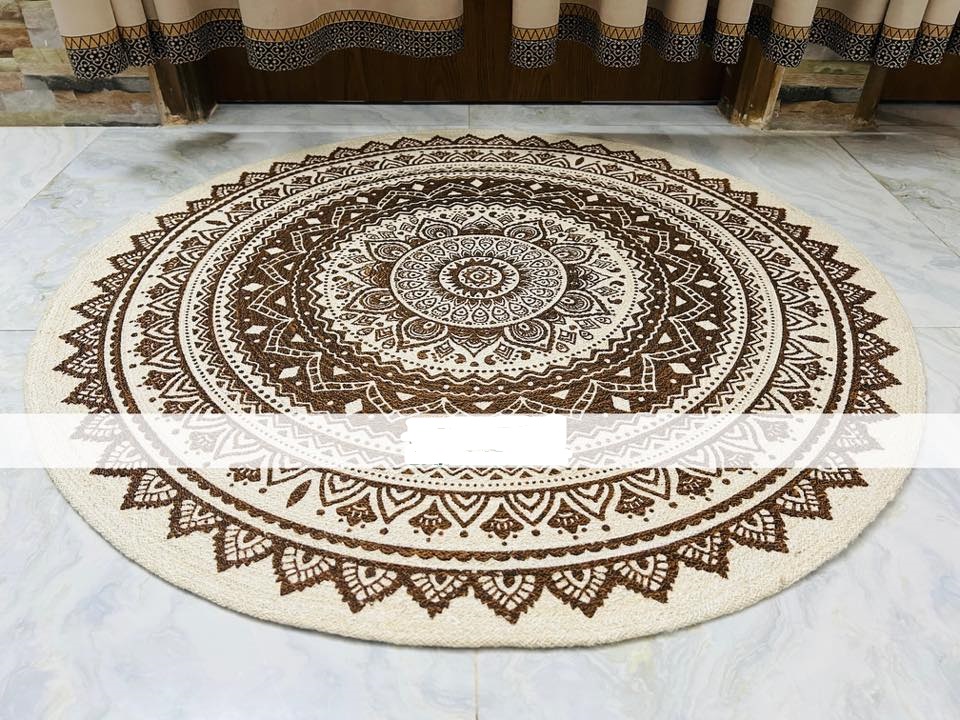 Mandala Pattern Round Area Rug