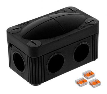 Wiska Combi 206 Junction Box (85x49x51mm, grey, 3 x wago 221)