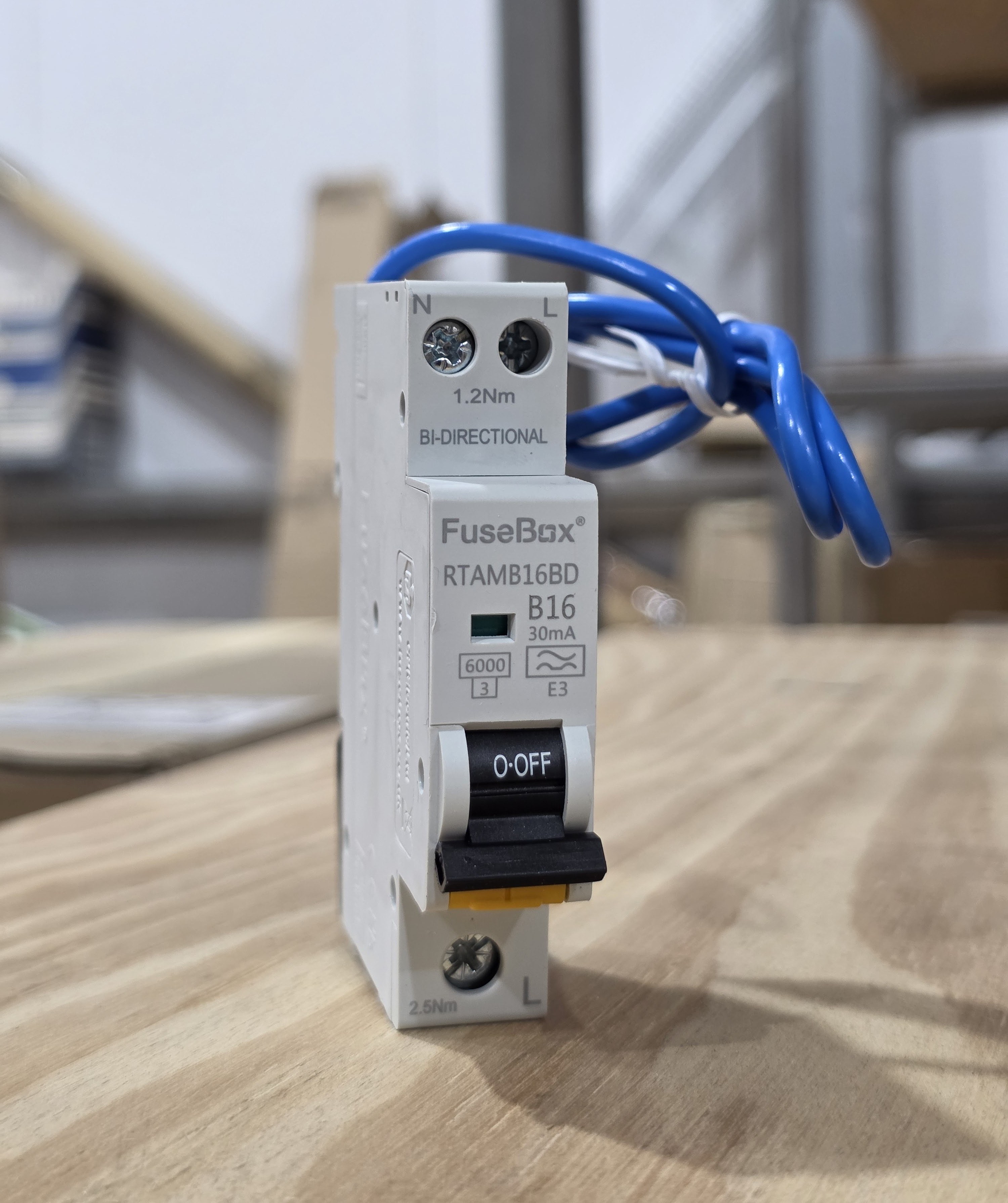 FUSEBOX BI-DIRECTIONAL RCBO 6a 10a 16a 32a 40a 30ma B curve TYPE A RTAMB**BD