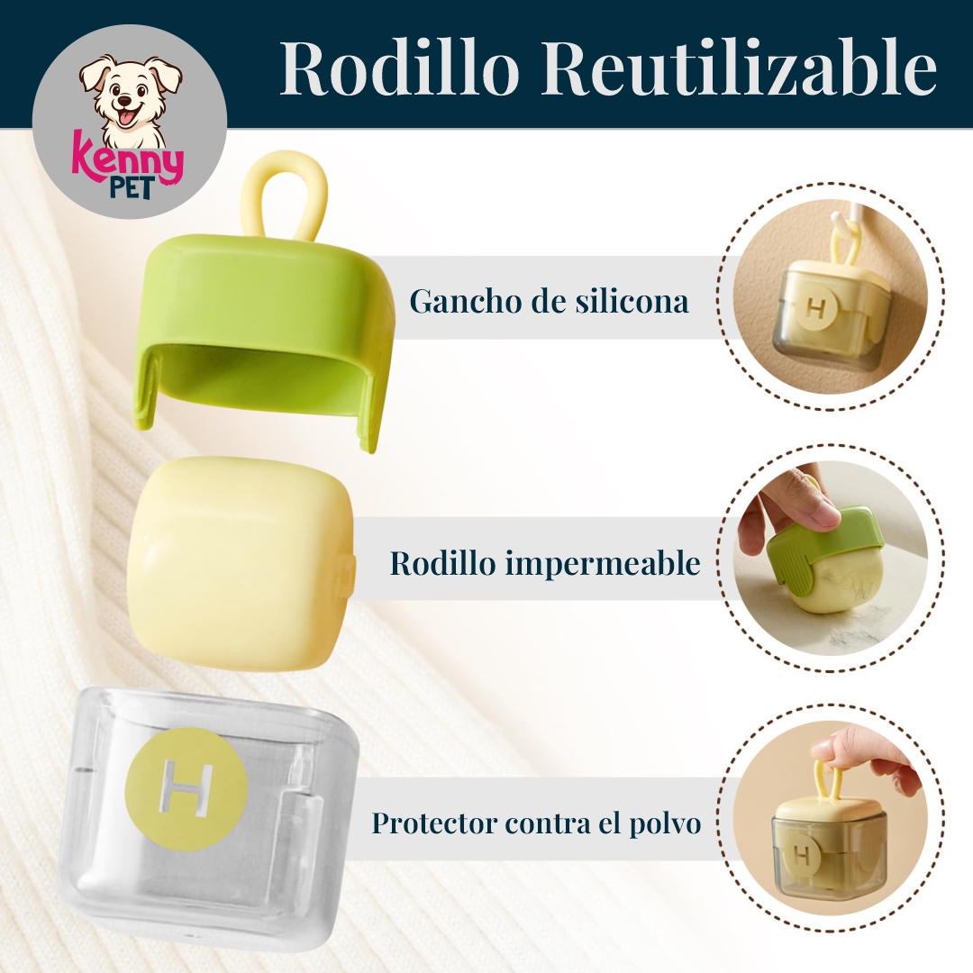 Rodillo quita pelos y pelusas Reutilizable