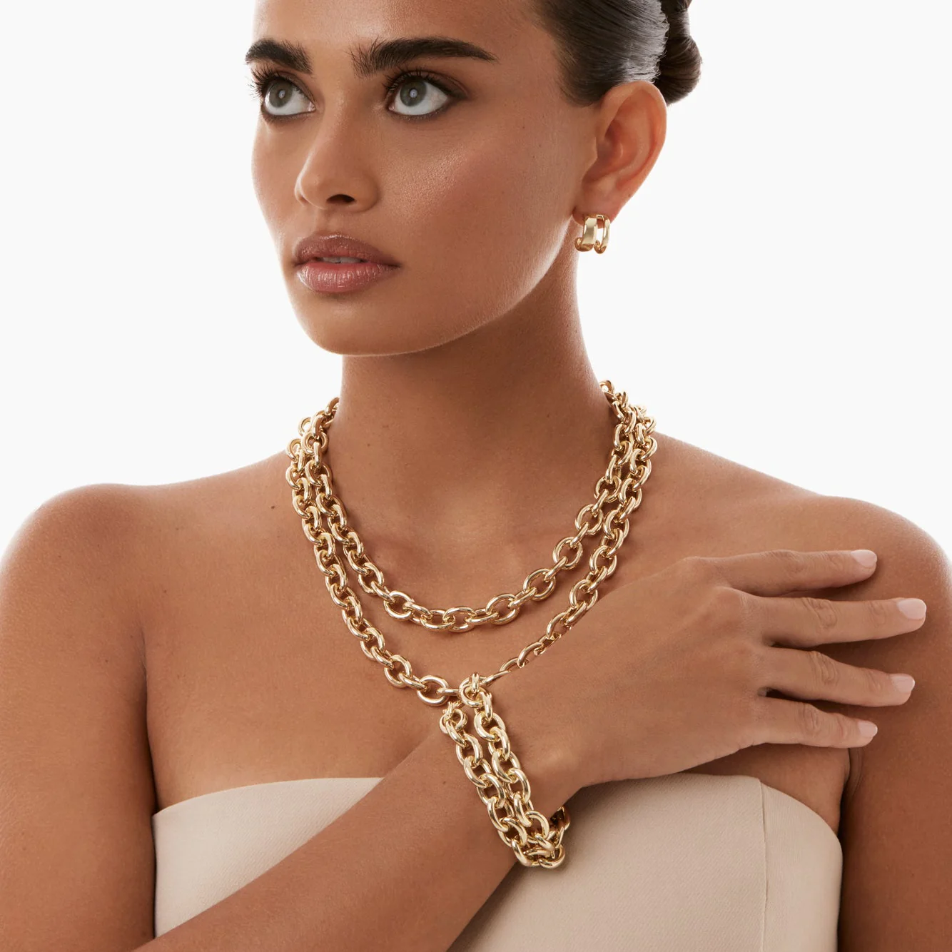 Gold Oval Link Bracelet