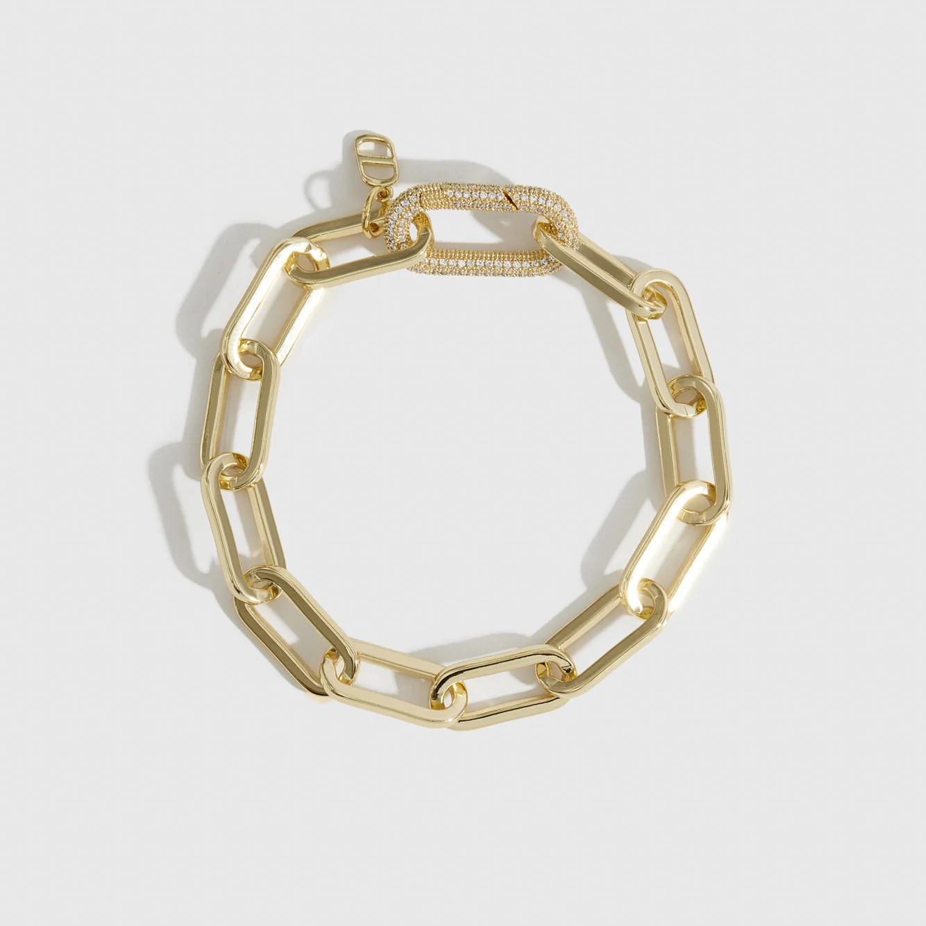 Gold Maximalist Paper Clip Bracelet