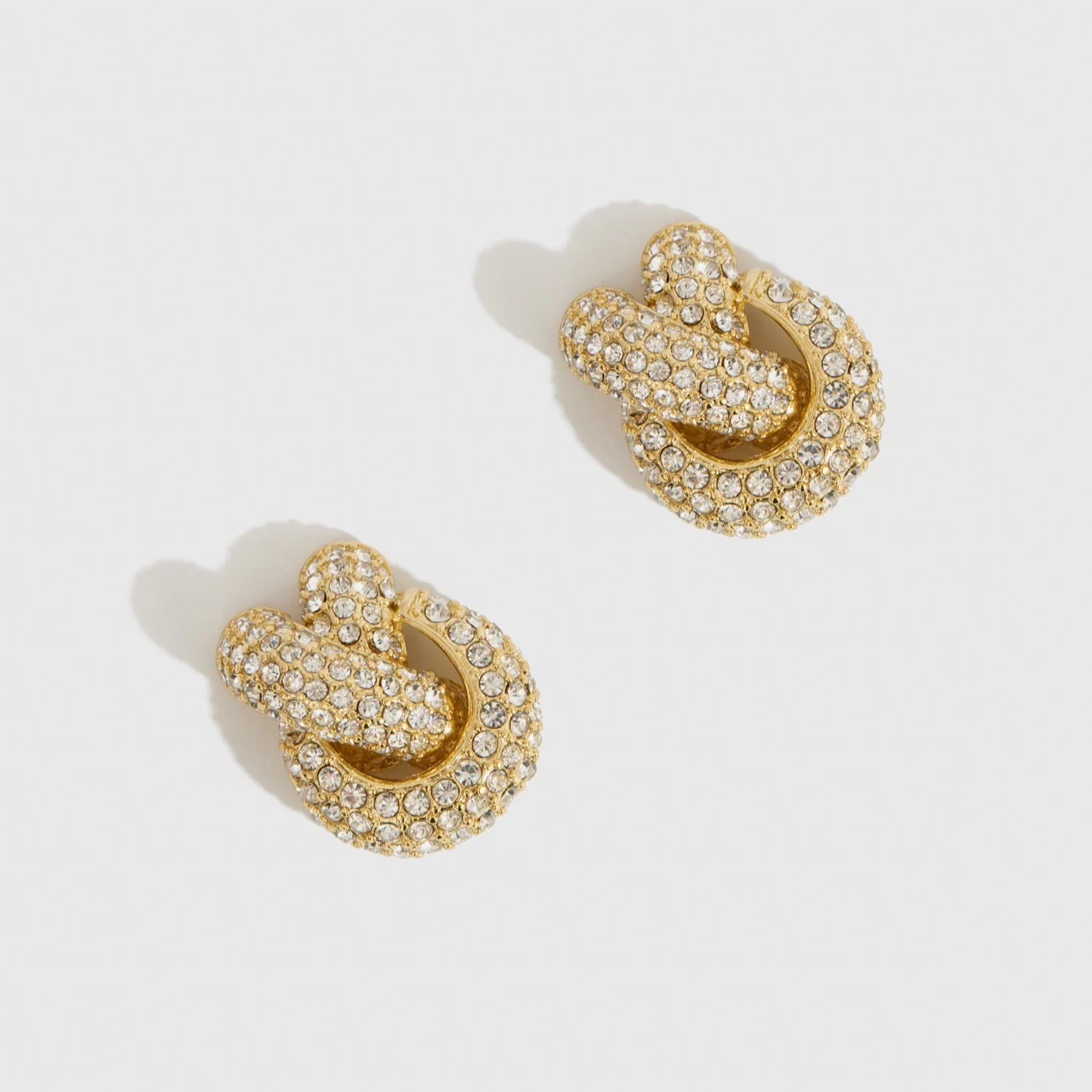 Pavé Knot Earrings