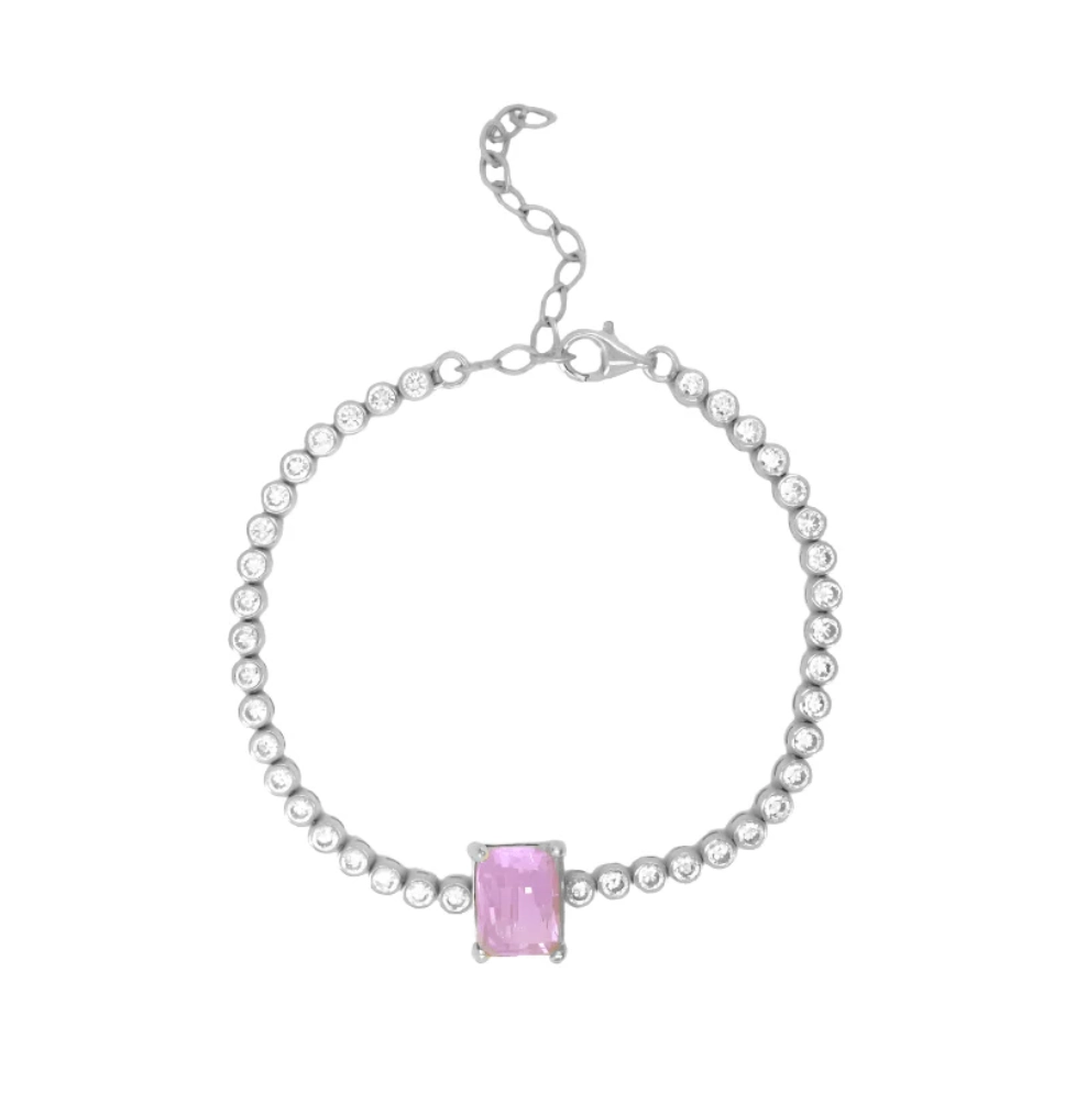 Pink Diamond Tennis Bracelet