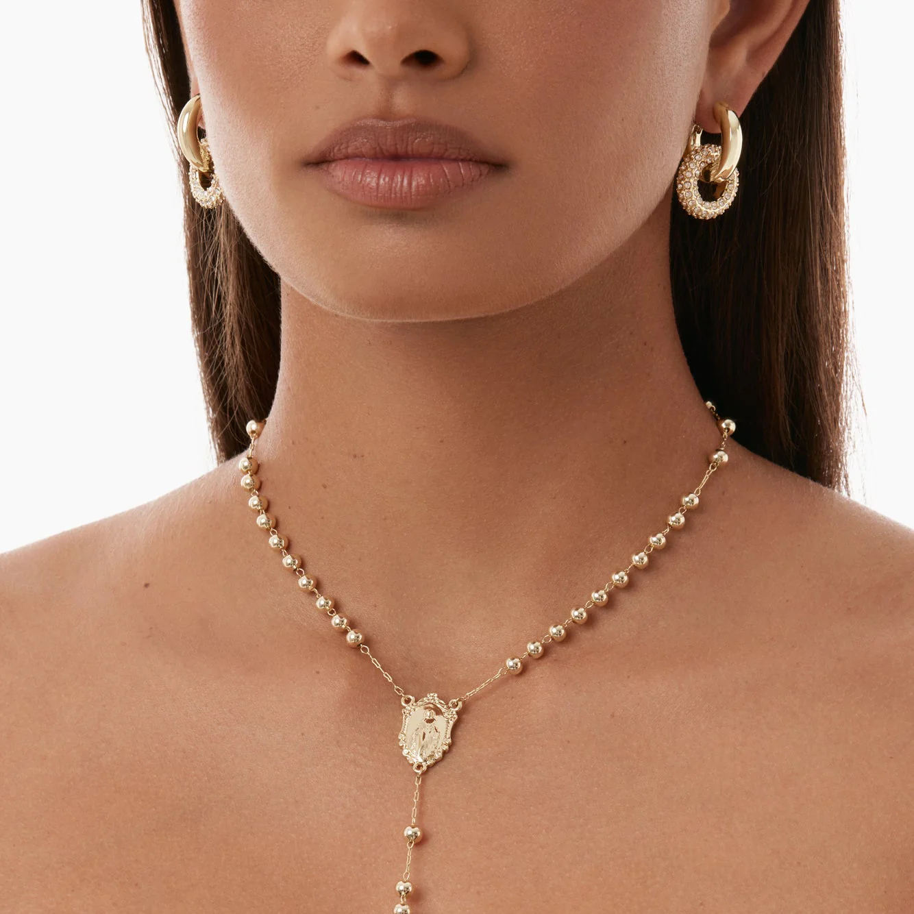 Gold Crystal Pavé Convertible Huggies