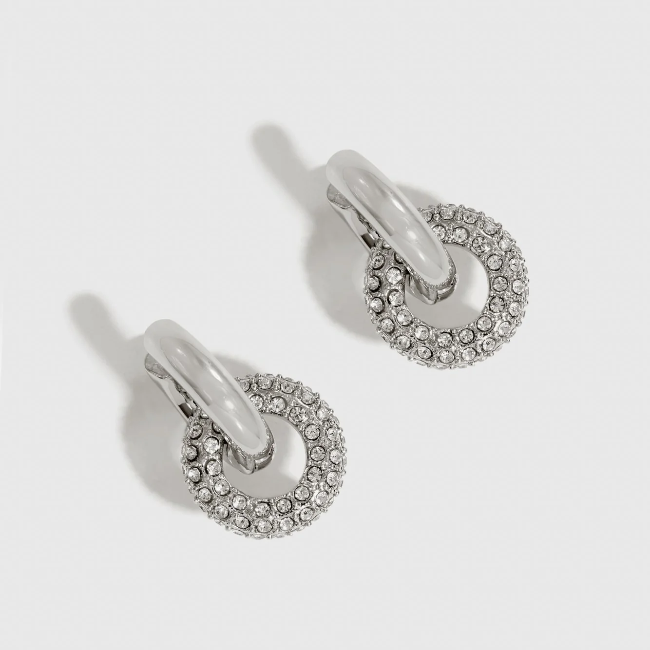 Silver Crystal Pavé Convertible Huggies