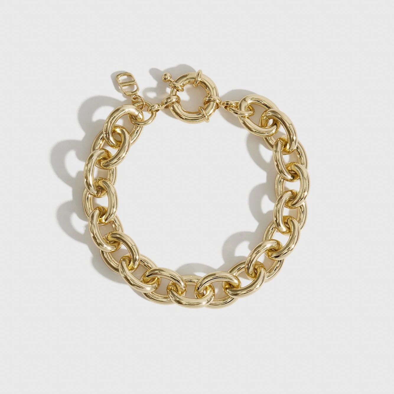 Gold Oval Link Bracelet
