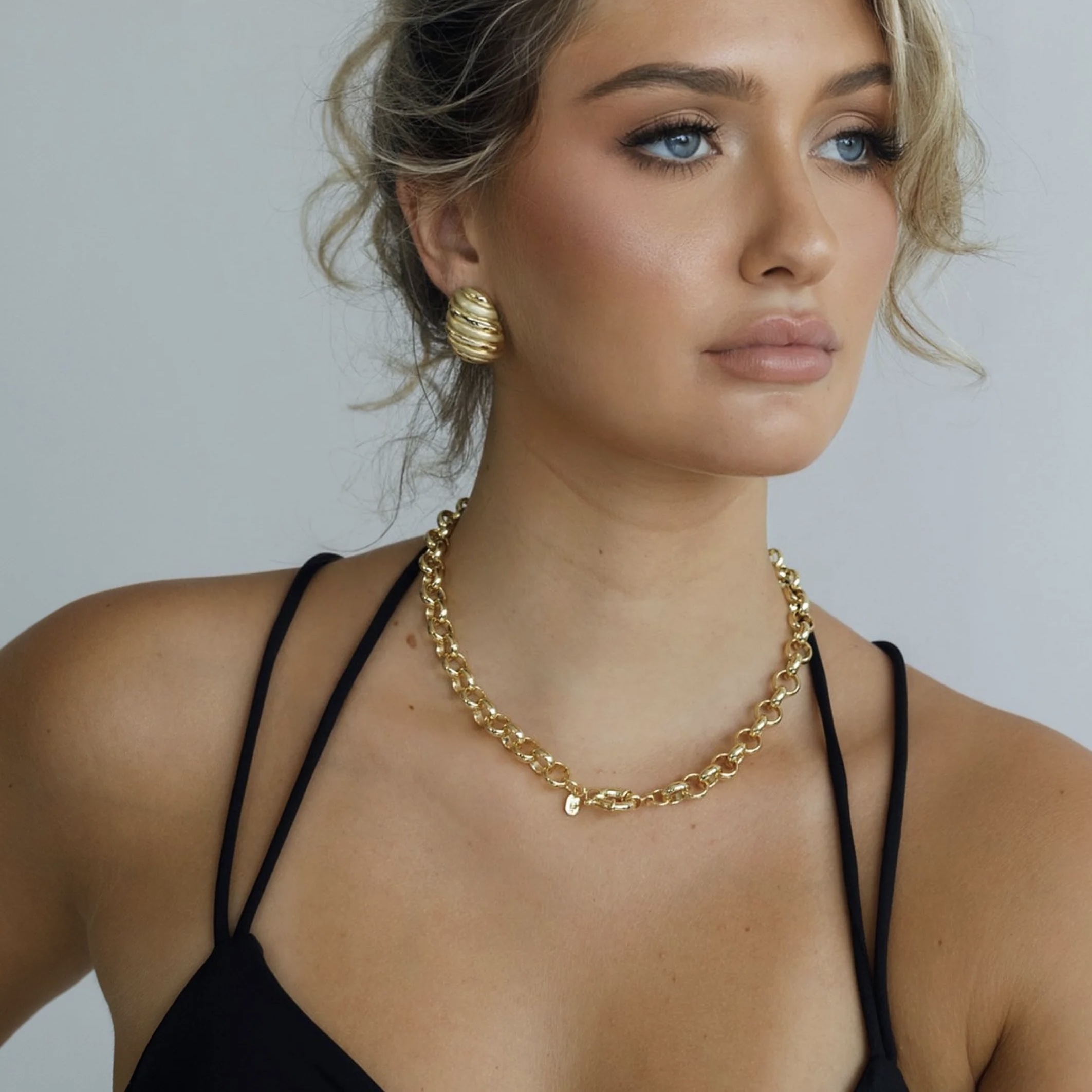 Gold Maximalist Rolo Necklace