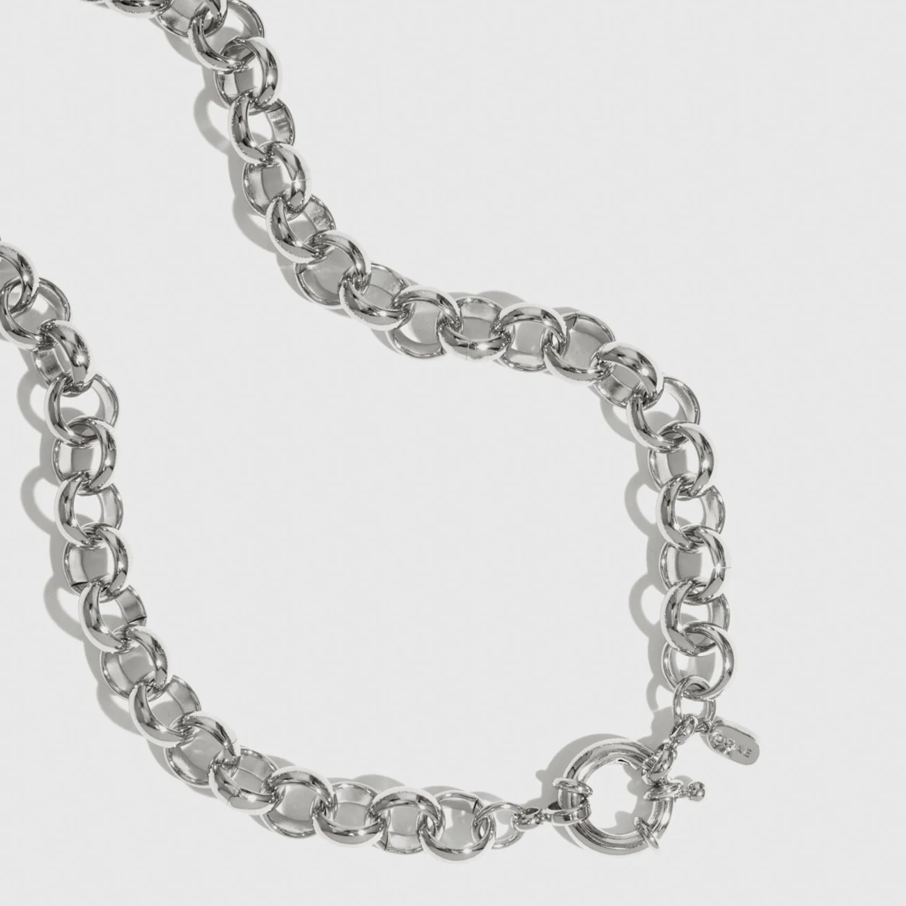 Silver Maximalist Rolo Necklace