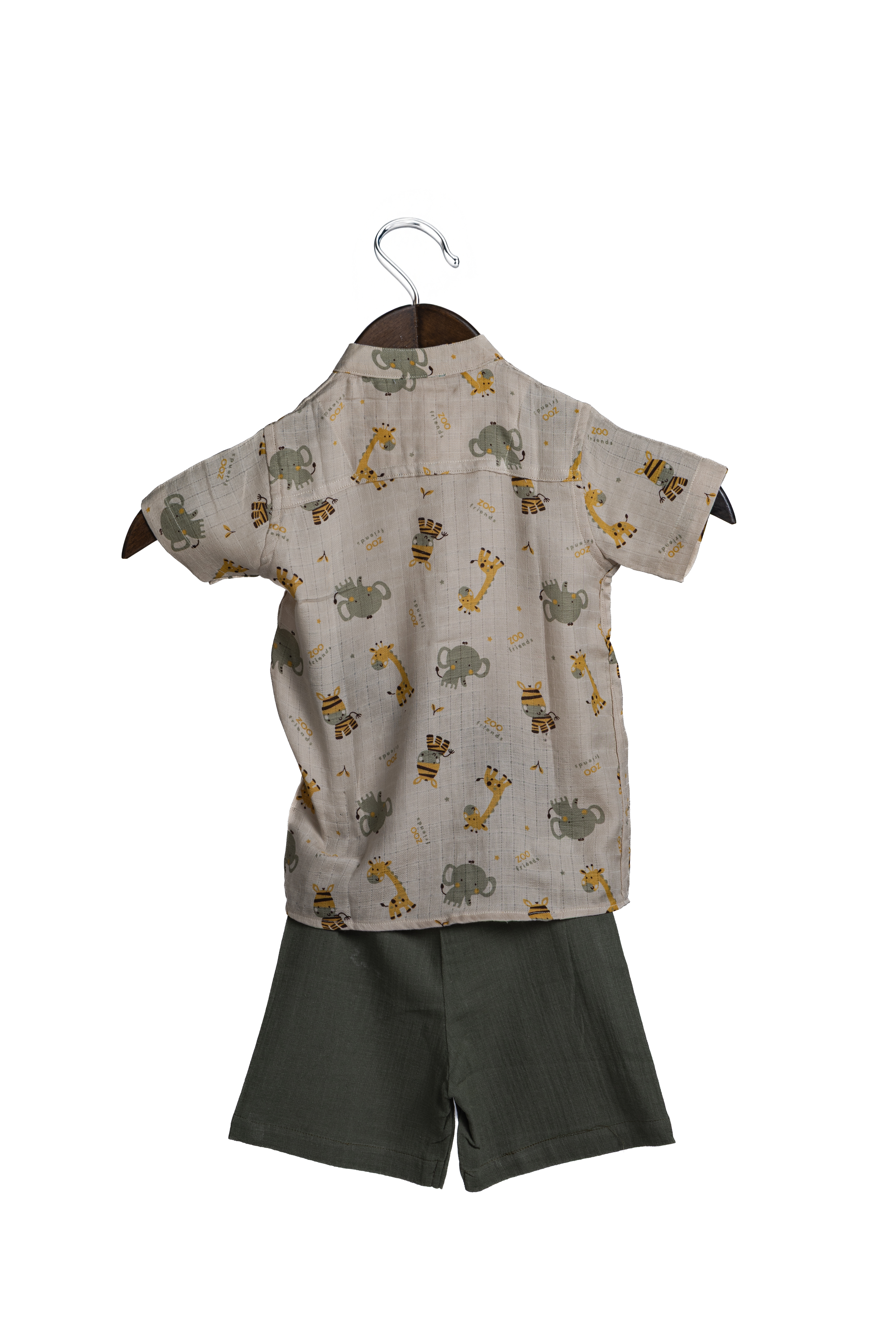 Giraffo Coord Set – Pure Cotton Shirt & Shorts