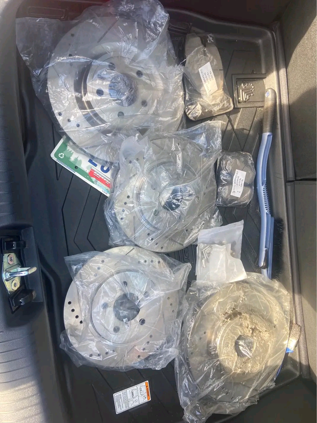 Set of 05-14 Mustang brake rotors and pads