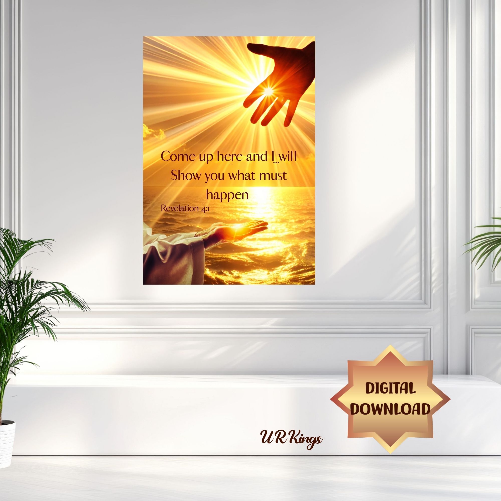 Heavenly Hand Inspirational Wall Art (24x36)
