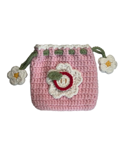 CROCHET FLOWER POUCH