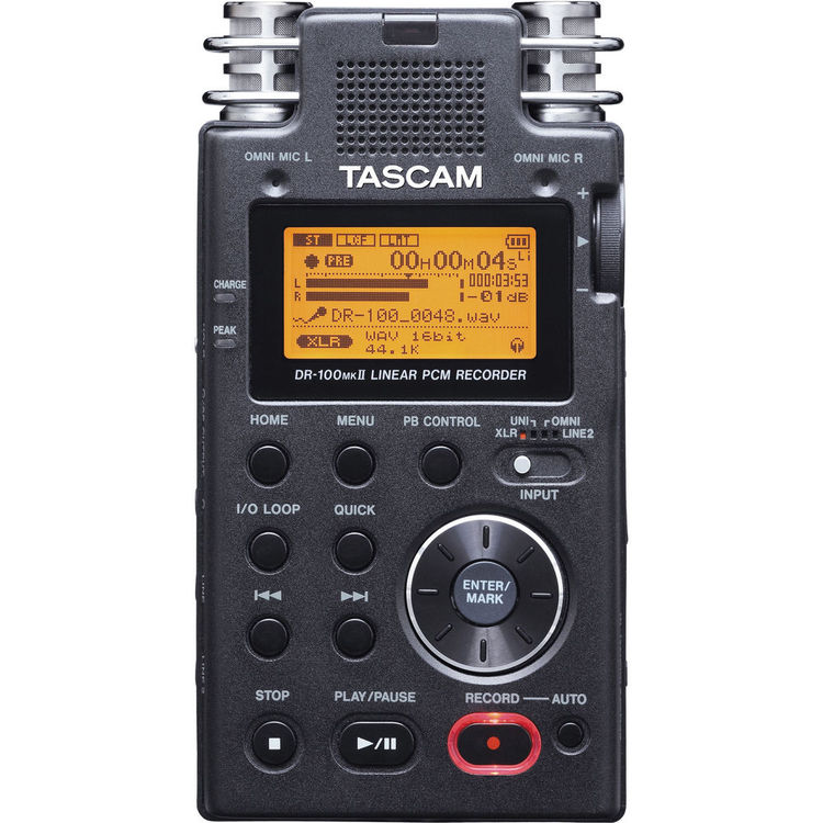 TASCAM DR-100mkII - Portable 2-Channel Linear PCM Recorder
