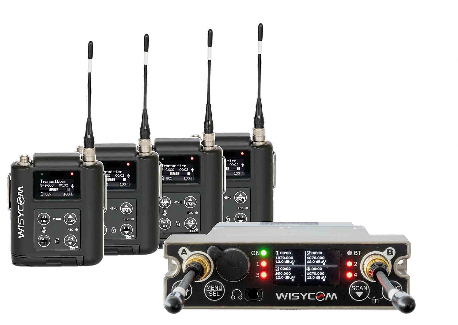 Wisycom MCR54 + 4x MTP60 bundle