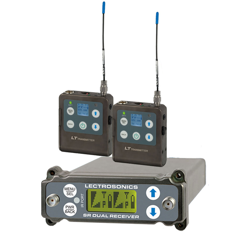 Lectrosonics SRc Dual-Channel ENG Receiver With Lectrosonics LT Bodypack Wireless Transmitter 