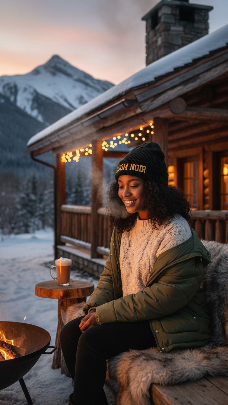 Loom Noir Knit Beanie 