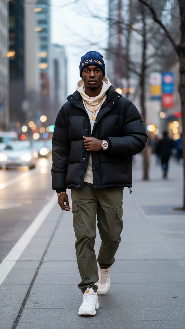 Loom Noir Knit Beanie 