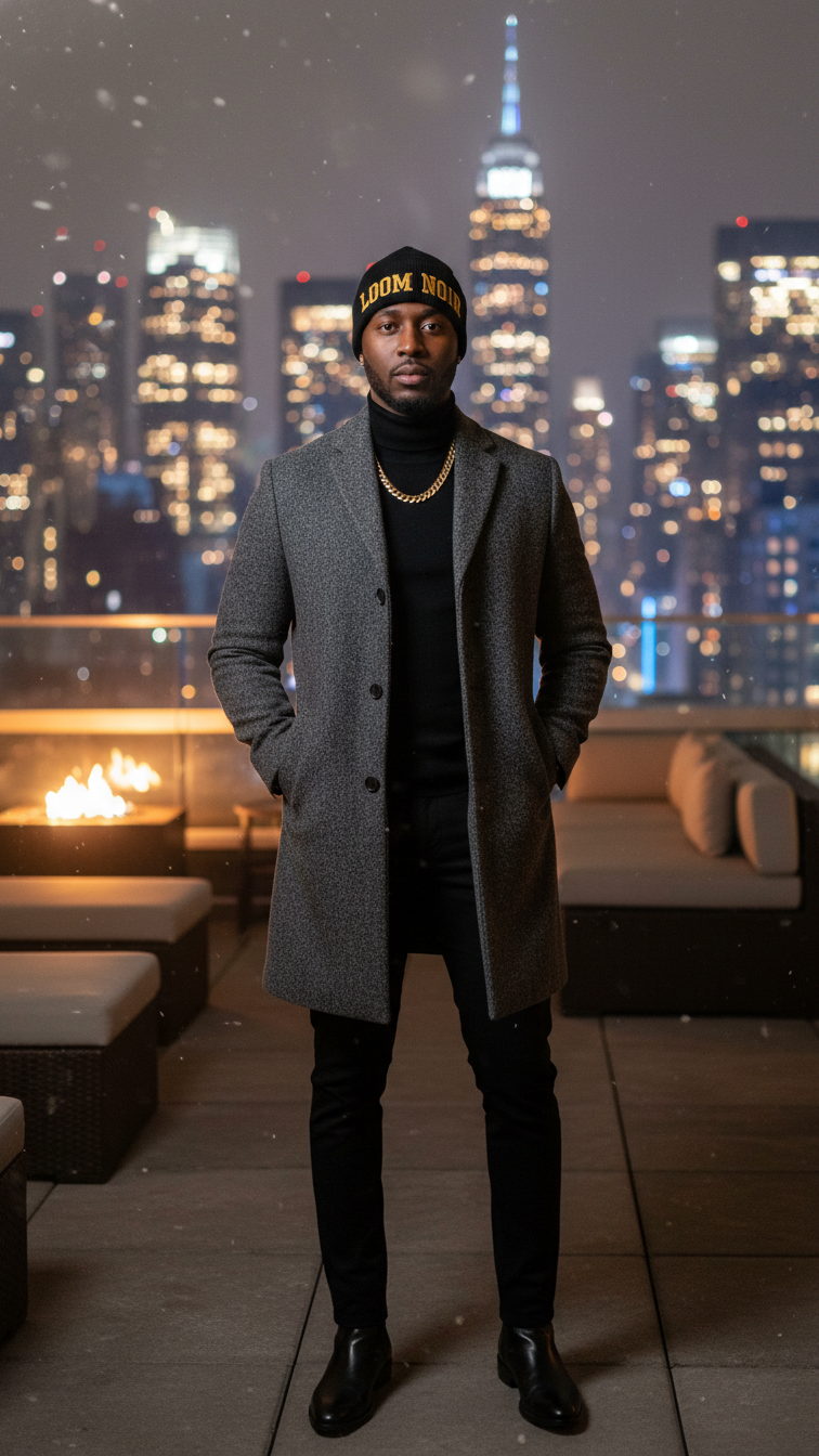 Loom Noir Knit Beanie 