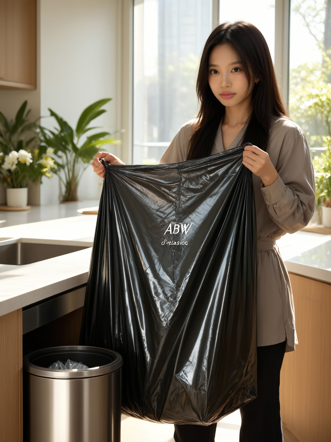 Heavy Duty Black Garbage Bag      65cm  width  x 95cm Height - Black - 30 Gallon 200 pcs per 20kg pack