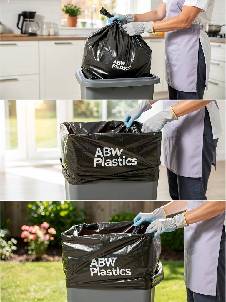 Heavy Duty Black Garbage Bag  Size  95cm width x 120cm Height - 60 Gallon    - 120 pcs per 20kg pack