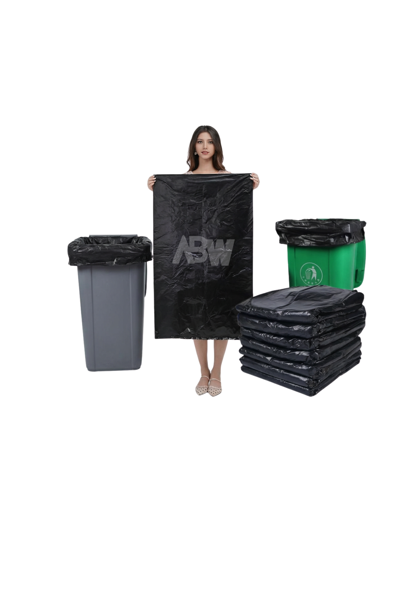 ABW Plastic Trash Bags , Garbage Bags, Refuse sacks, Trash bin liner