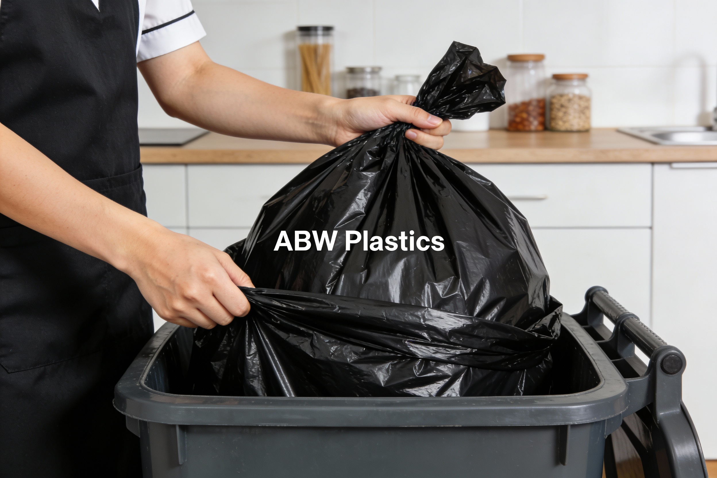 Heavy Duty Black Garbage Bag 80cm width x 110cm Height - Black - 55 Gallon 150 pcs per 20kg pack