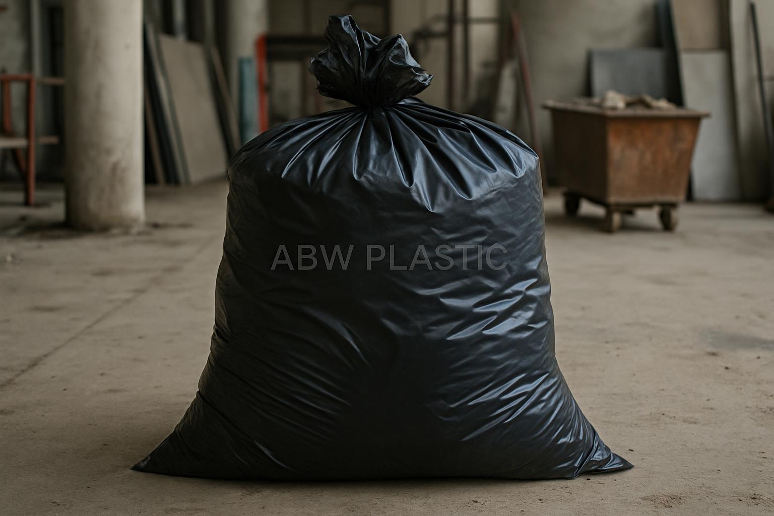 Heavy Duty Black Garbage Bag 90cm width x 110cm Height - Black - 55 Gallon 150 pcs per 20kg pack