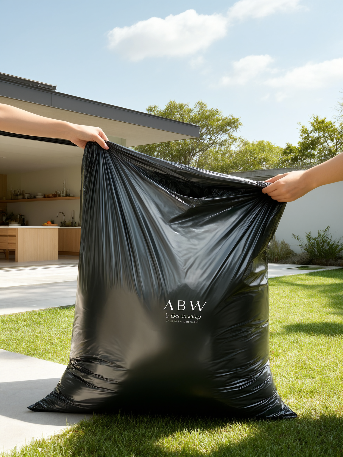 Heavy Duty Black Garbage Bag Size 95cm width x 120cm Height - 60 Gallon - 120 pcs per 20kg pack