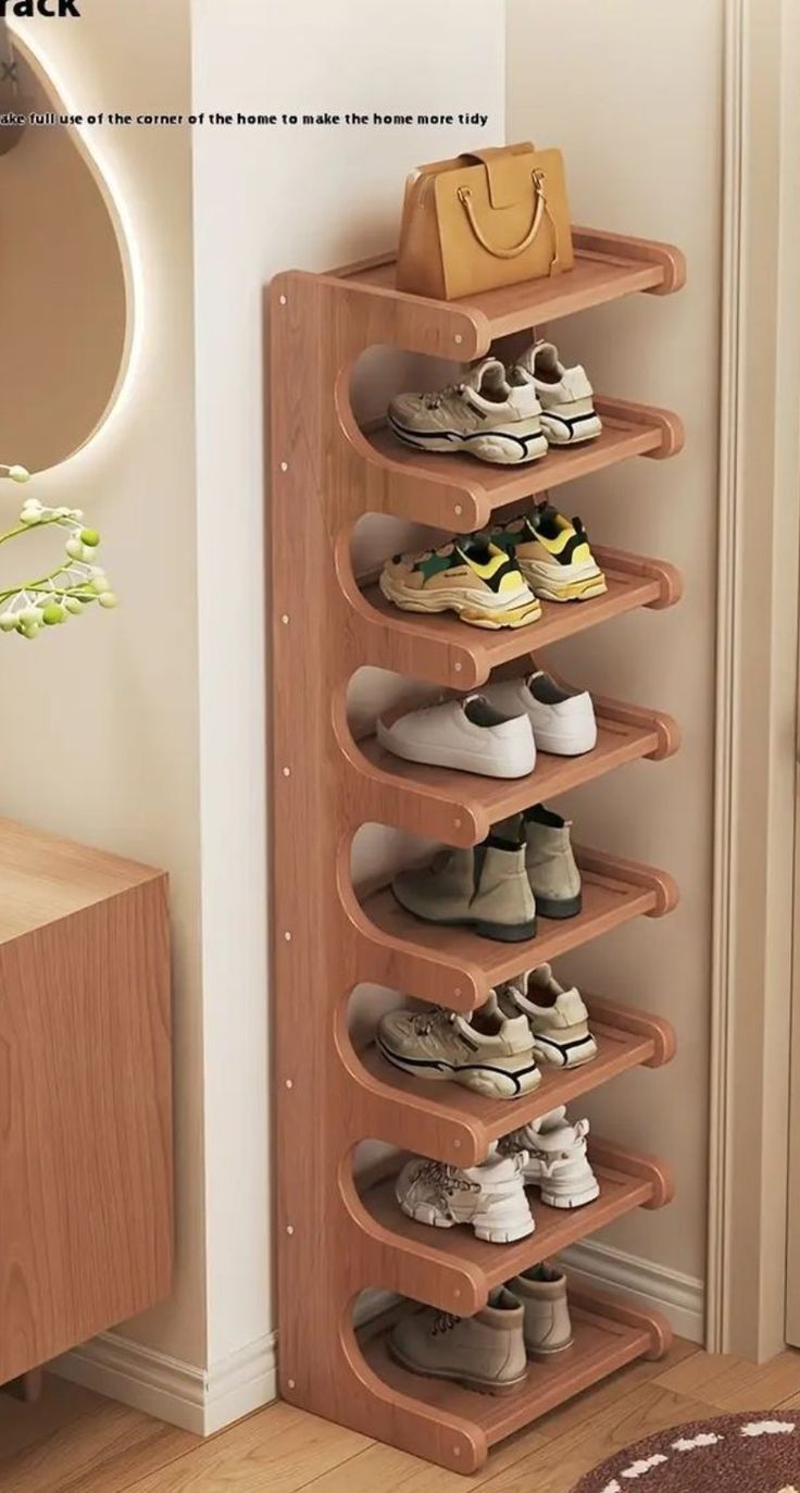 Multi-Tier Wooden Shoe Rack