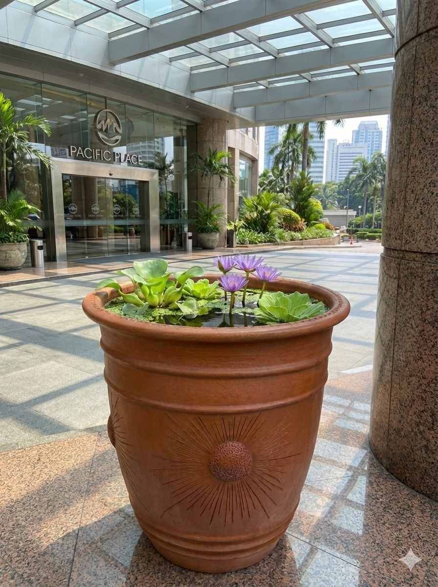 Large Majapahit Terracotta Outdoor Planter