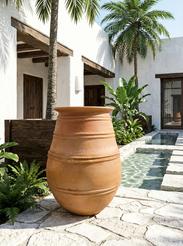 Large Terracotta Palmen Vase H110xW80