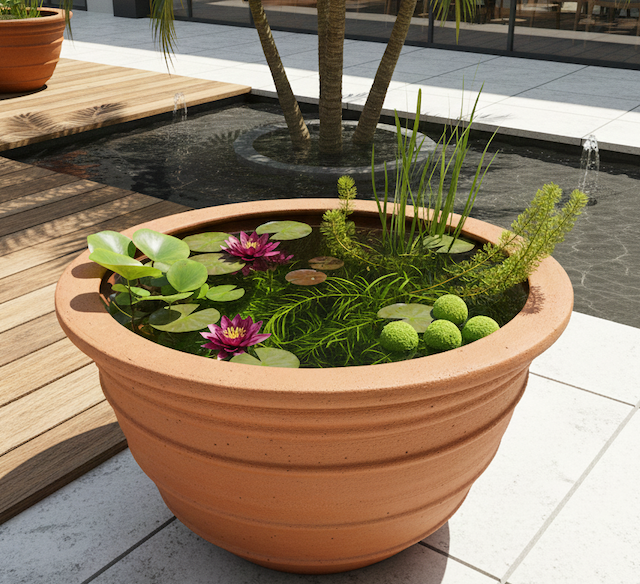Medium Terracotta Outdoor/indoor water Planter