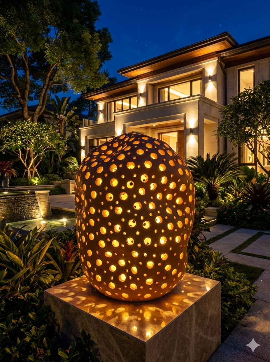 Medium Outdoor Decorative Light Sculpture
