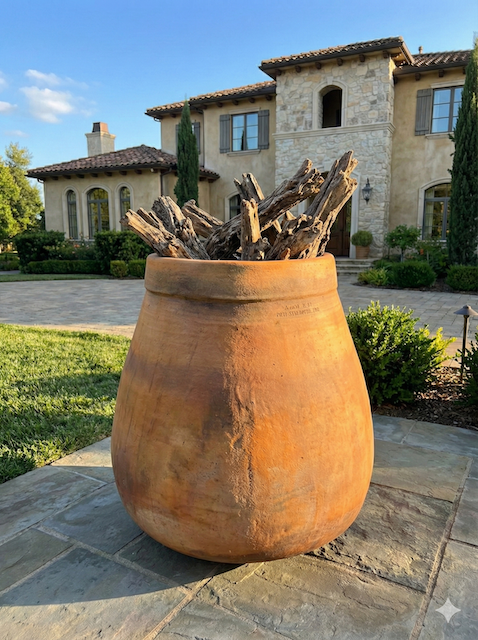 Plain Terracotta Vase H80xW70