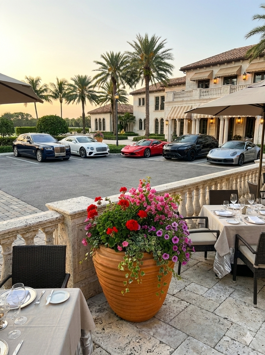 Medium Terracotta Flower Strips Pot 