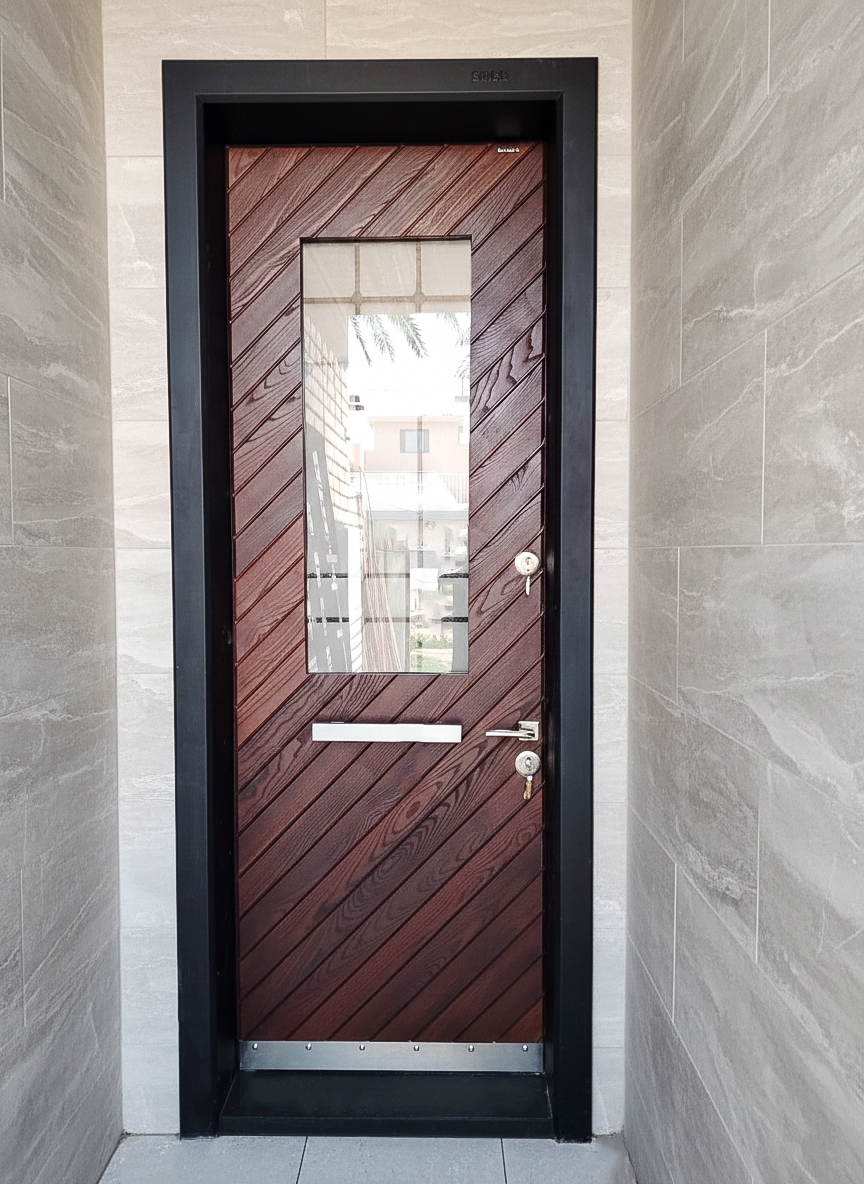 باب خشب بلوط طبيعي