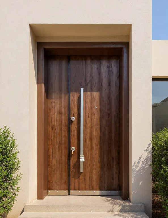 باب قشرة خشب طبيعي