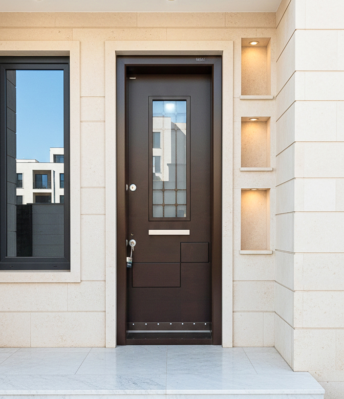 باب خارجي مودرن قشرة خشب