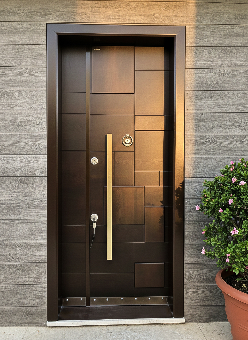 باب خارجي مودرن قشرة خشب