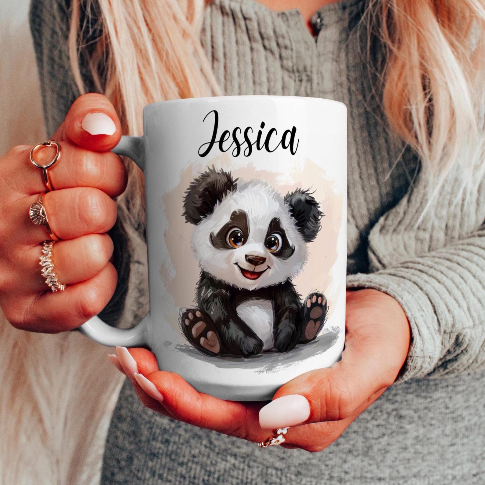 Personalised Highland Cow Mug, Cozy Custom Name Coffee Mug, Adorable Kawaii Animal Cup, Gift For Her, Cute Christmas Gift, Best Friend Gift