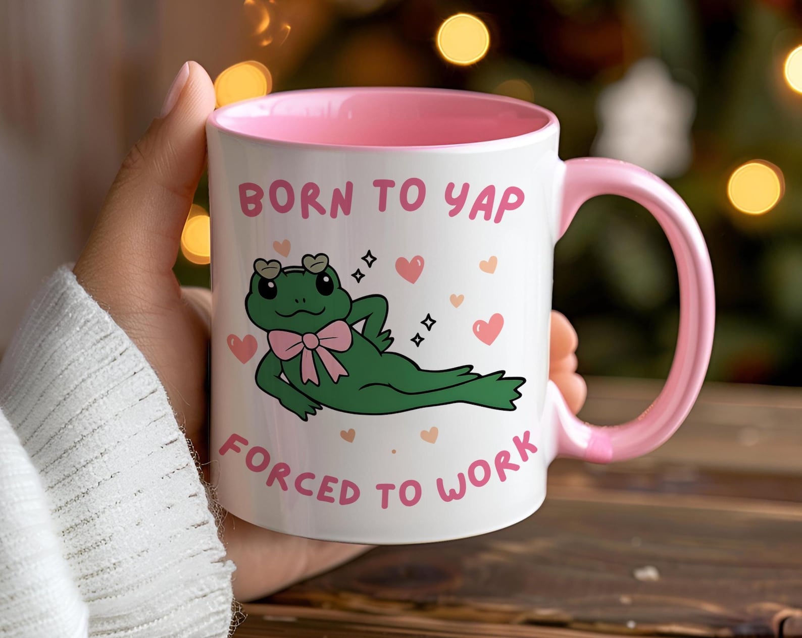 Born To Yap Forced To Work Mug, Peace Hamster Meme, Funny TikTok Hamster Meme Mug, Just A Girl, Gift for Her, Funny Work Gift, Born To Slay