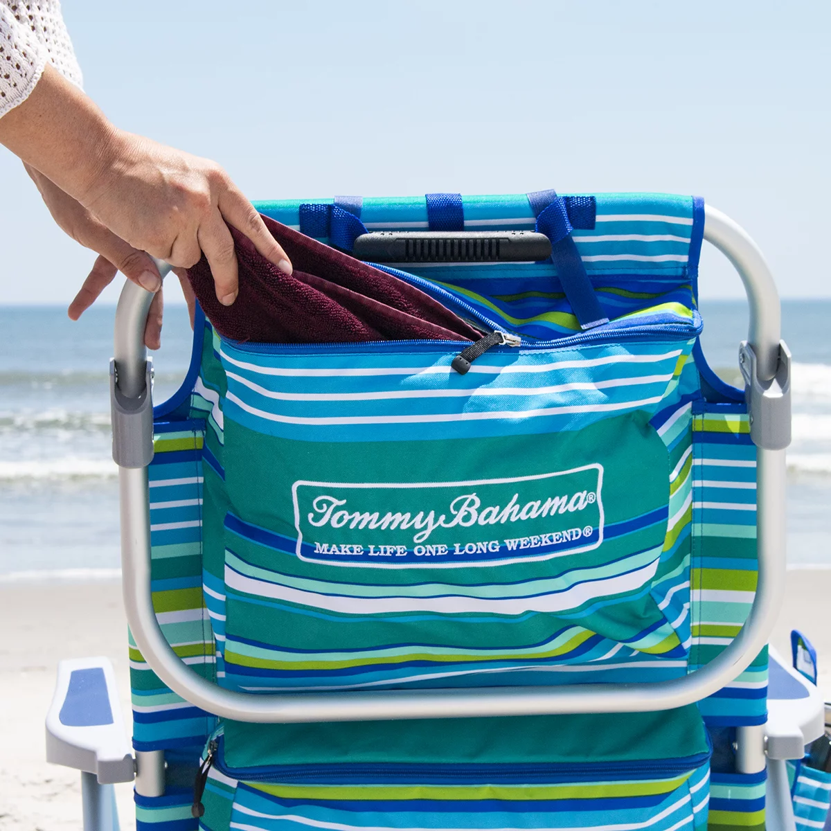 Tommy Bahama Backpack Beach Chair in Blue