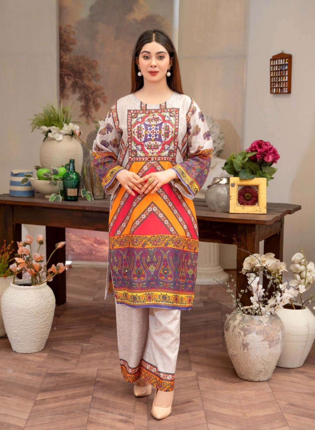 Asian suit Pakistani 2pc dress Womenswear 