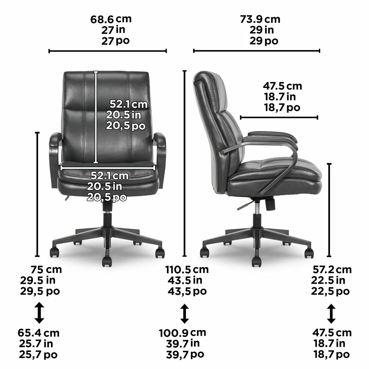 True Innovations Mid Back Managers Chair